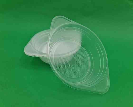 Тарелка одноразовая  полипропиленова 500мл  - вес 7,5 гр PP пригодна для микроволновой печи  (100 шт) Харьков