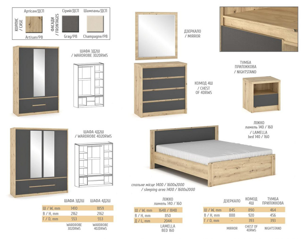 Шкаф 4Д2Ш Доминика Львов - изображение 3