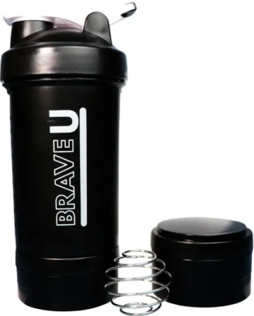 Шейкер Brave U Shaker with containers 3 in 1 600ml черный Киев