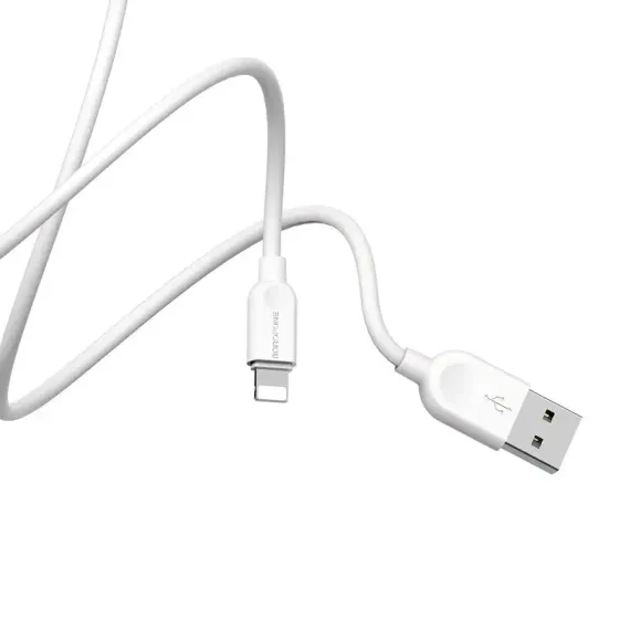 Кабель USB - Lightning 2 м, 2.4 А, ПВХ, прямі роз'єми, Borofone BX14 LinkJet, максимальний струм 2.4 Київ