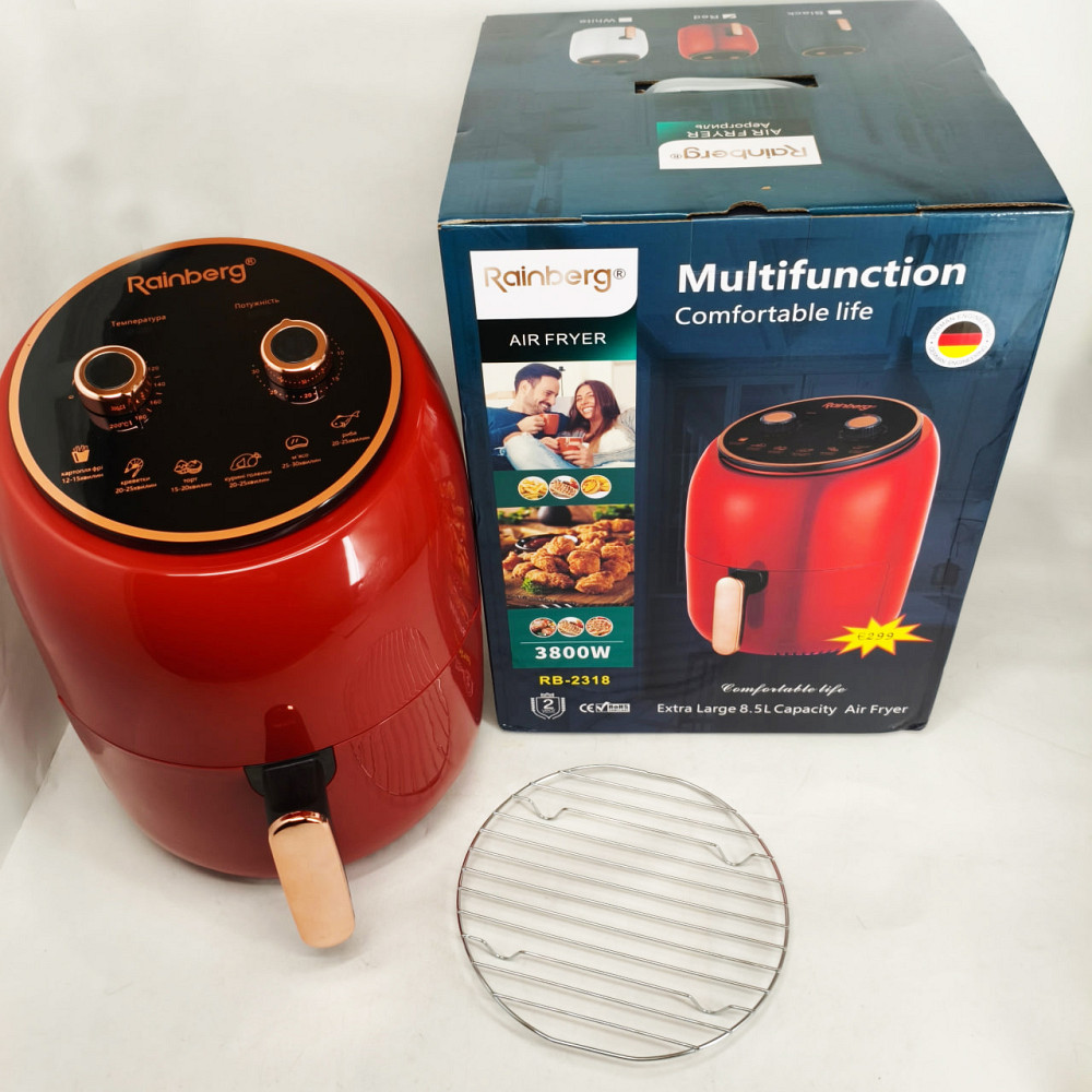 Фритюрниця для домашніх страв Rainberg, Сенсорна побутова аерофритюрниця, Безмасляний фритюр VW-73 Львів - фото 2