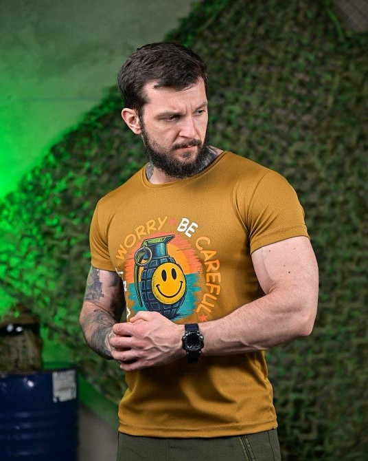 Тактична потовідвідна футболка Don't worry coyot ПП7615 Одеса - фото 2