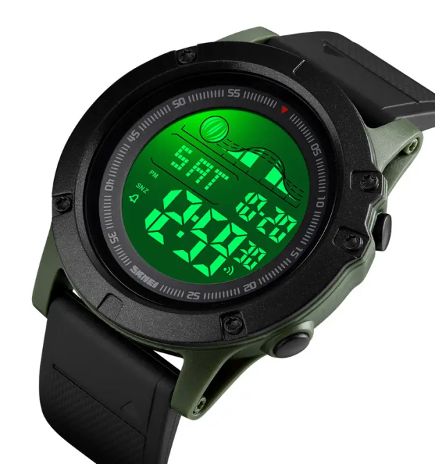 Мужские наручные часы Skmei 1476 (Зеленый с белым циферблатом) Винница - изображение 4