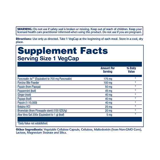Смесь ферментов для облегчения пищеварения Solaray Super Digestaway 180 капсул Луцк
