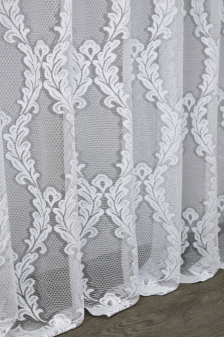 Тюль VR-Textil 716т Жакард Білий 300х270 см (40-980) Київ - фото 6
