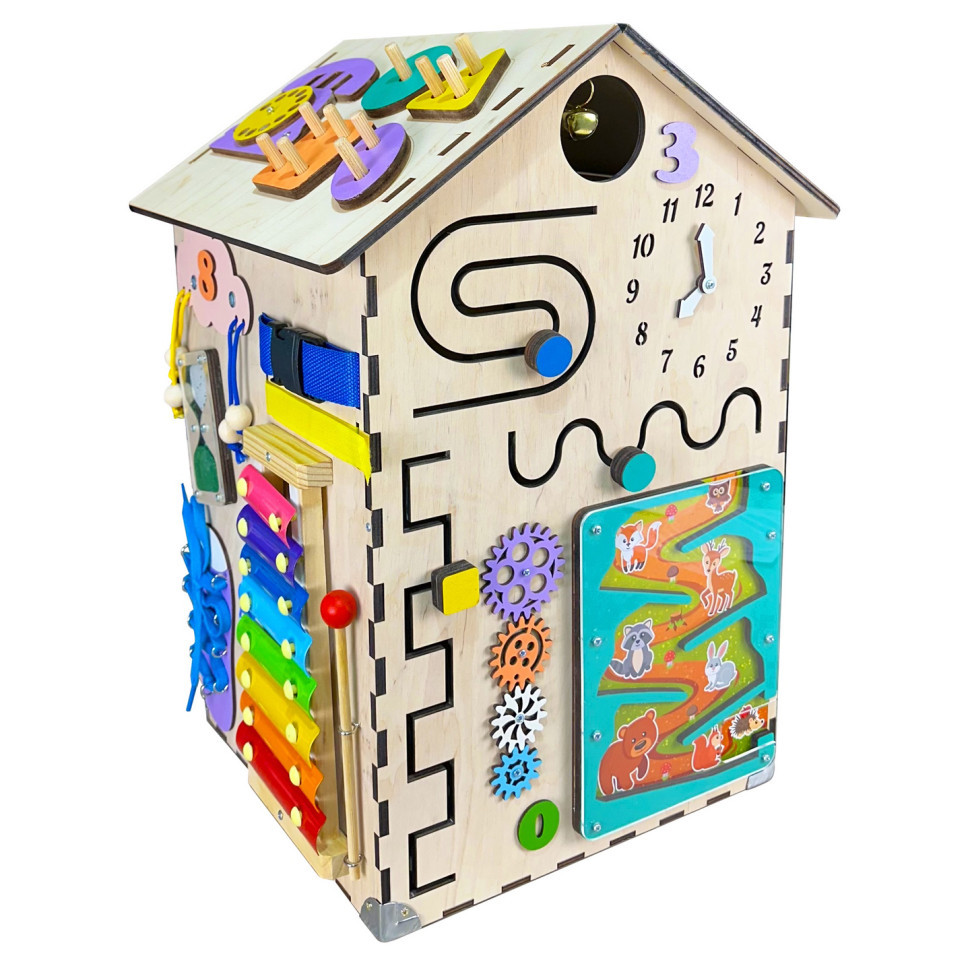 Розвиваюча іграшка Бізікуб "Будинок" TG200333 натуральний, 55х30 см Вінниця - фото 1