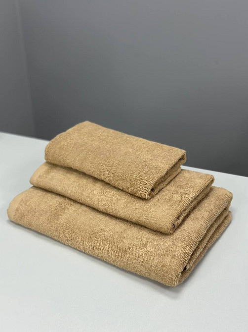 Полотенце однотонное Ideal Textile 70х140 см 400 г/м2 (56860923) Бежевий Черновцы - изображение 4