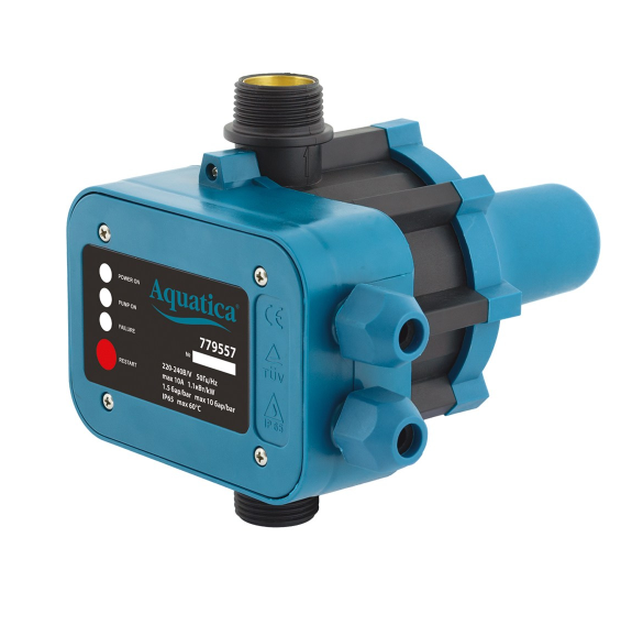 Контролер тиску електронний 1,1кВт 220V 174*168*228мм Ø1" автопошук води технополімер Aquatica Житомир - фото 1