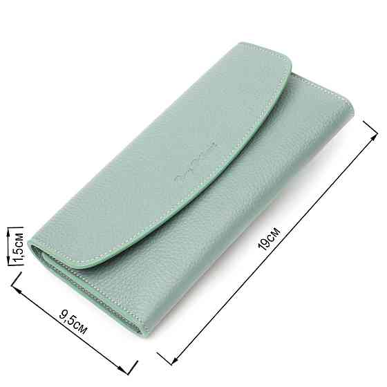 Превосходный женский кошелек с монетницей на молнии из натуральной кожи Tony Bellucci 21968 Серо-зеленый Киев