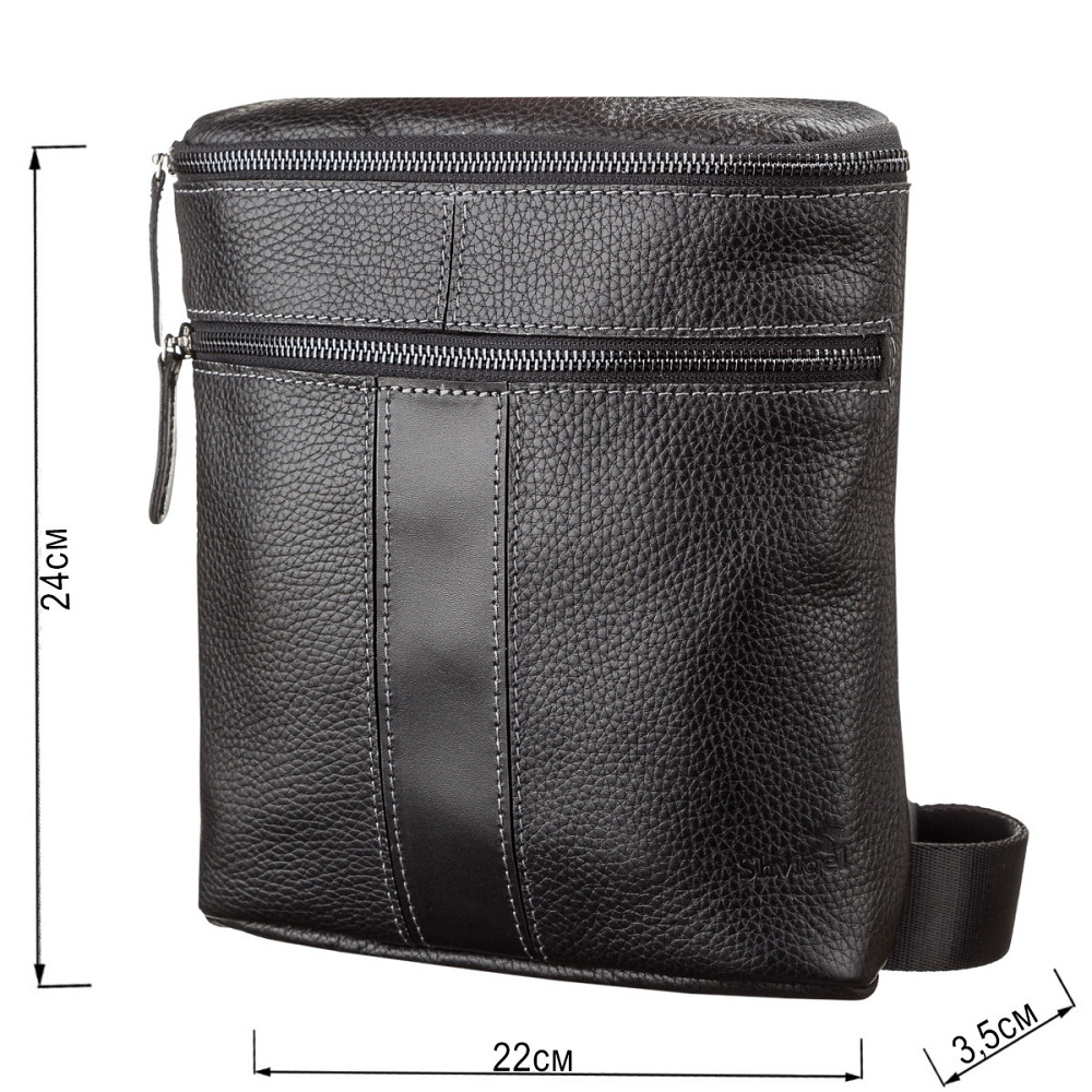 Сумка чоловіча SHVIGEL 11102 шкіряна Чорна Київ - фото 5