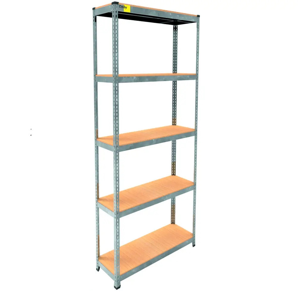 Металлический стеллаж Emby Light Series (размер 2400х900x300мм) 5 полок ДСП до 100кг Оцинкованный Винница - изображение 3