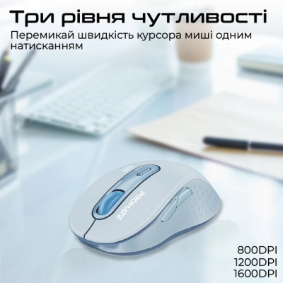 Мишка Promate Ken Wireless/Bluetooth Blue (ken.blue) Вінниця - фото 4