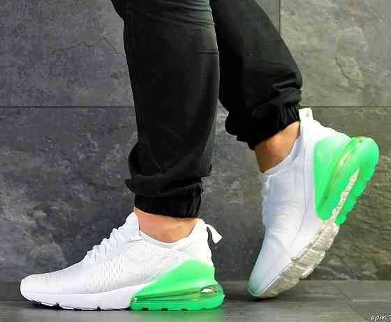 Кросівки Nike 270 Чоловічі Білі з Амортизацією Зелені Найк (розміри: 42,43,44,45) Дніпро