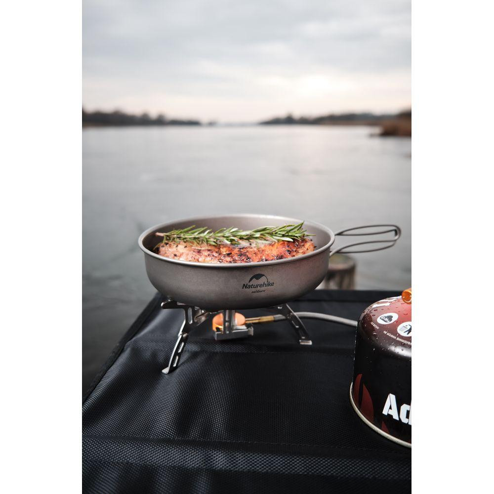 Сковорода титановая с раскладной ручкой Naturehike NH18T010-A (17 см) Винница - изображение 4