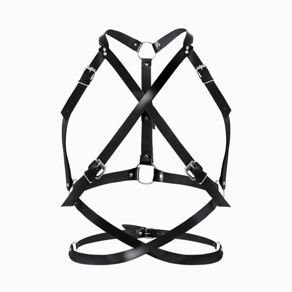 Портупея жіноча Art of Sex - Agnessa Leather harness, Чорний XS-M Sex Aura Київ - фото 1