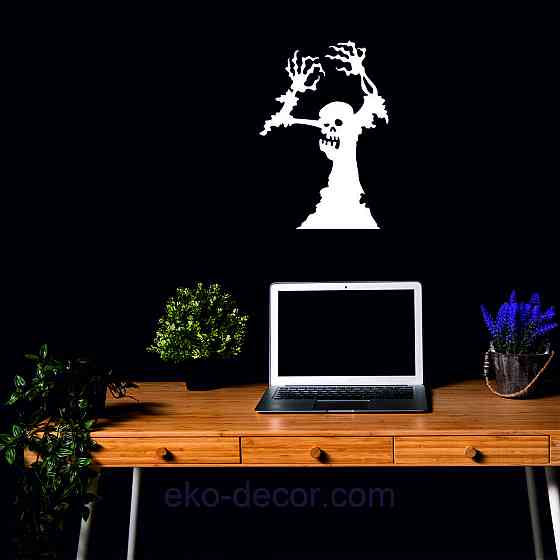 Декоративне настінне Панно «Зомбі», Декор на стіну 110*75 см, Білий Київ