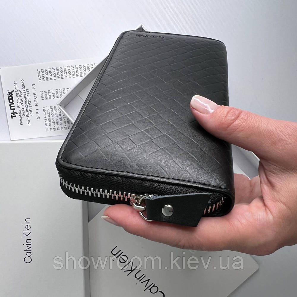 Мужской кожаный кошелек на молнии (1302-4) Киев - изображение 3