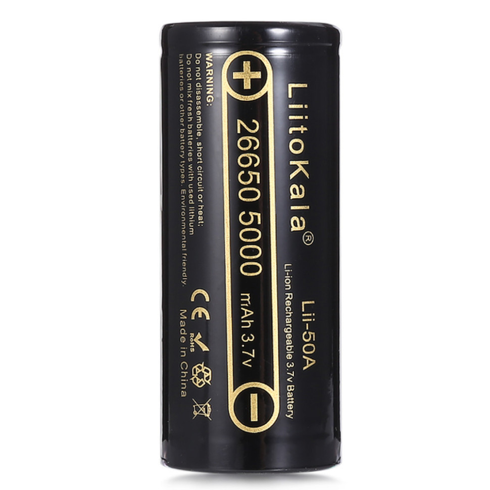 Акумулятор Liitokala Lii-50A 5000 mAh 20A 26650 Li-ion Київ - фото 1