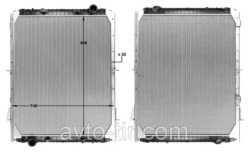 Радіатор без рами Iveco Eurotech Eurostar 500326345, 41012094, 41012595, 500348262, 42532035, 8131294, 9316053 Луцк - изображение 1