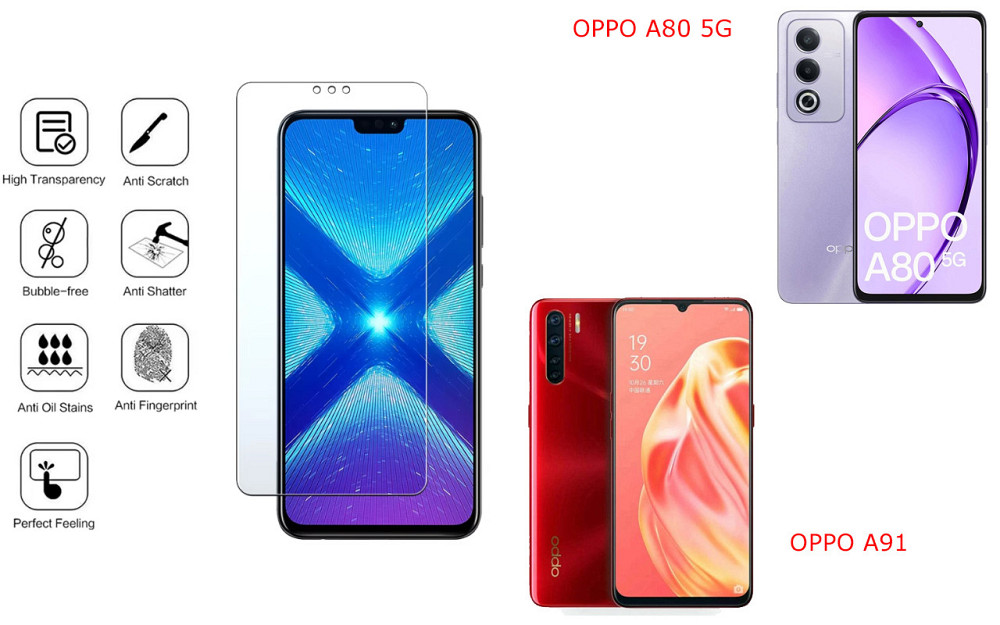 Защитное стекло NeoGlass для OPPO A80 5G, OPPO A91 – ультрапрозрачное и устойчивое Киев - изображение 4