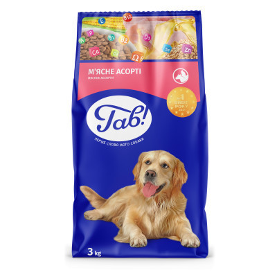 Сухой корм для собак Гав! с мясным ассорти 3 кг (4820083902802) Винница - изображение 1