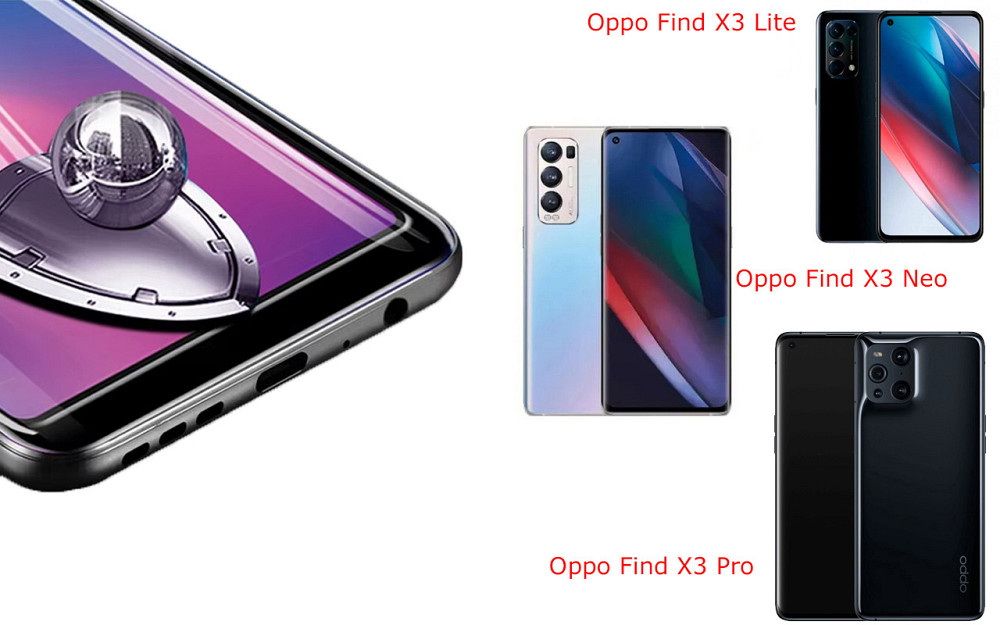 Захисне скло DefenzoGlass для Oppo Find X3 Lite, Find X3 Neo, Find X3 Pro – подвійна міцність Київ - фото 1