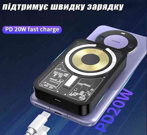Беспроводной Повербанк MagSafe Power Bank 10000 mAh Магсейф Магнитный. Київ