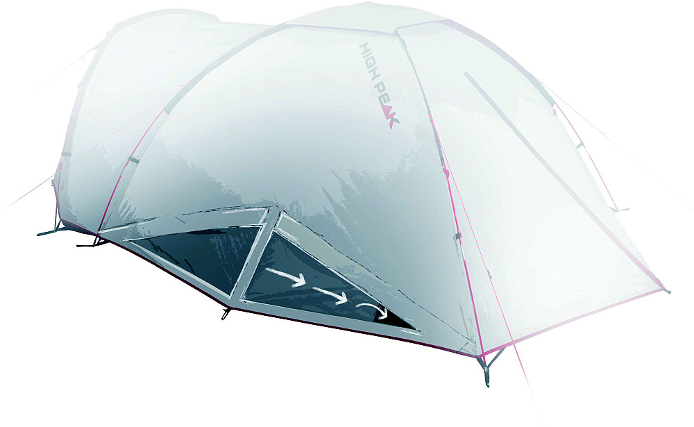 Палатка четырехместная High Peak Kira 4.1 Deep Forest (10374) Київ - фото 9