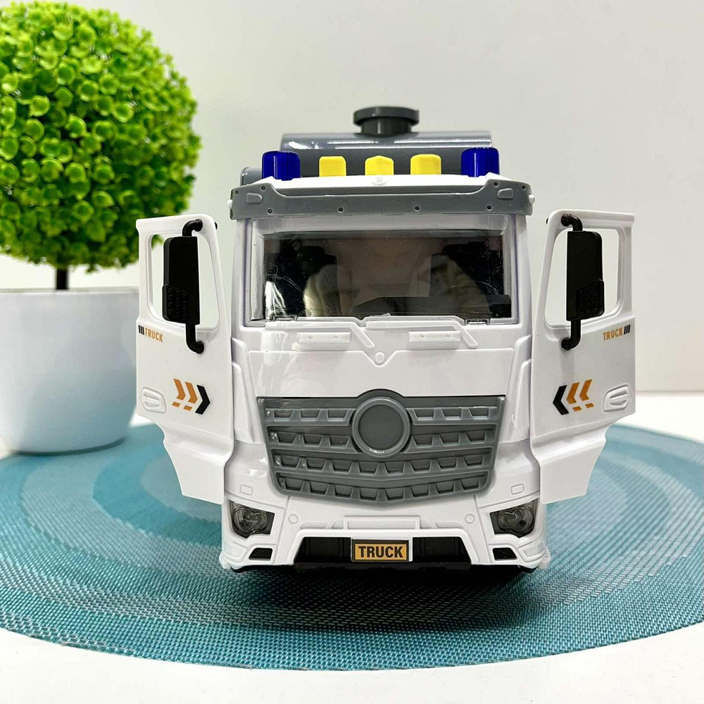 Спецтехніка Бетонозмішувач світло звук рухомі деталі масштаб 1:16 Жовто-сірий (ZH 812-1) Чернігів - фото 4