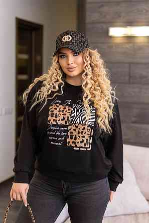 Трикотажний жіночий світшот двонитка "Safari" | Батал Київ