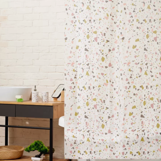 Шторка для ванной и душа набор аксессуаров и ванных принадлежностей: шторка,стакан для щеток,дозатор для мыла Каменец-Подольский