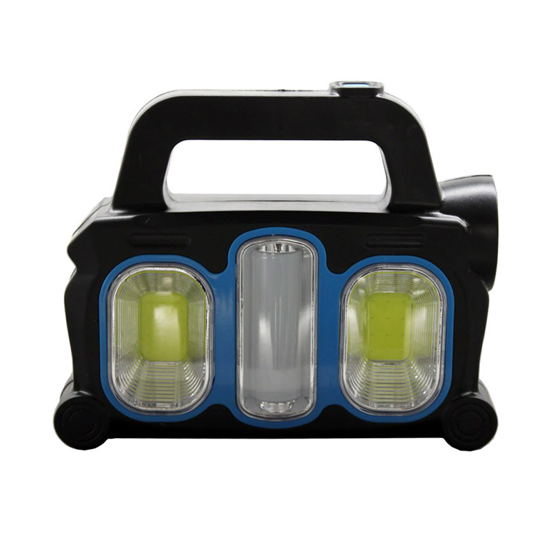 Фонарик с аккумулятором и солнечной батареей, синий Днепр - изображение 1