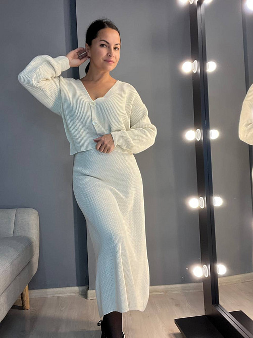 Юбка женская My fashion 2024402 трапеция косичка длинная one size, молочний, one size Киев - изображение 8