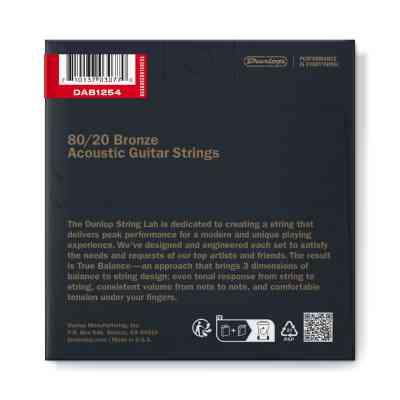 Струни для гітари Jim Dunlop 80/20 Bronze Acoustic Guitar Strings (12-54) (DAB1254) Вінниця