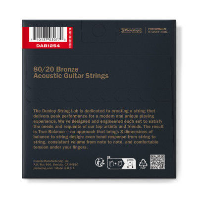 Струни для гітари Jim Dunlop 80/20 Bronze Acoustic Guitar Strings (12-54) (DAB1254) Вінниця - фото 2