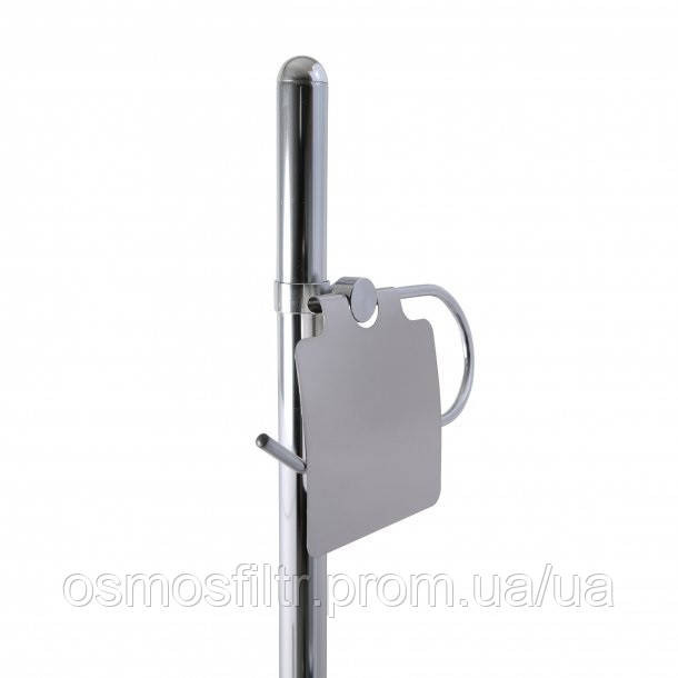 Гарнітур для туалету Axentia Ліанос з тримачем для туалетного паперу хром сталь пластик Н 76 см (282252) Київ - фото 4
