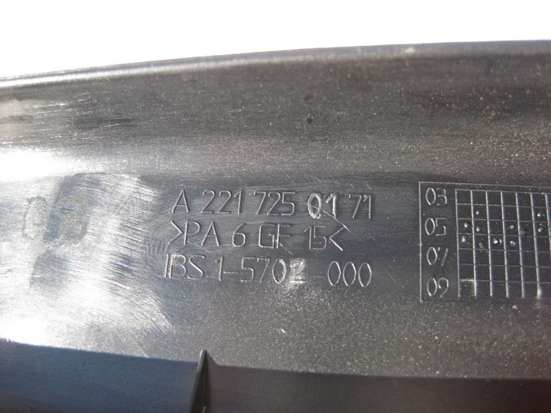 Mercedes-Benz  A2217250171 9051 Облицювання рами вікна передніх лівих дверей чорна S-class W221 Одесса - изображение 3
