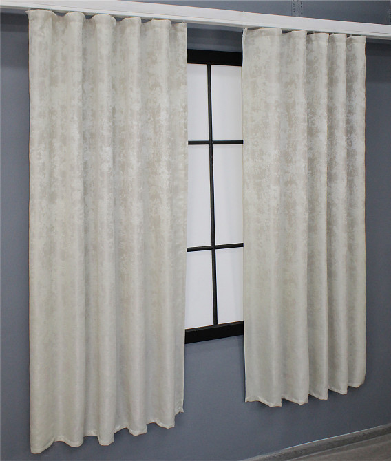 Комплект штор VR-Textil Sultan XO №1281ш жаккард 130х170 см 2 шт Светло-бежевый (35-0125) Киев - изображение 4