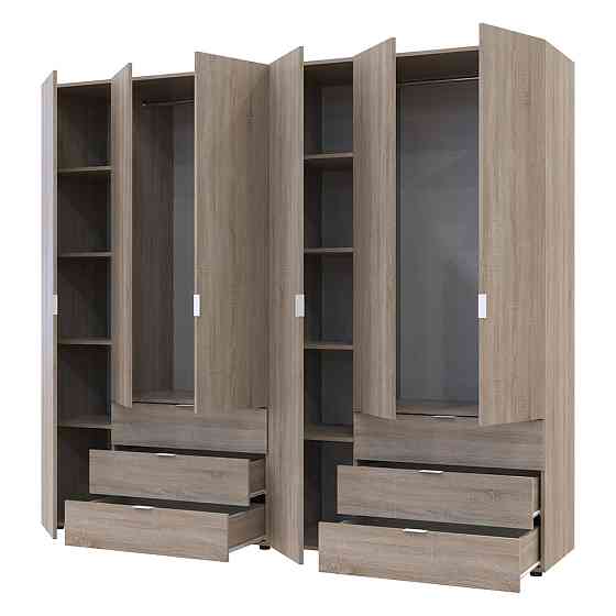 Комплект шкафов для одежды Doros Гелар (2 шт.) 232,4х49,5х203,4 см Дуб сонома (DRS-011112) Днепр