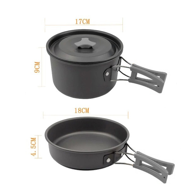 Посуда для кемпинга с прибором, Набор посуды для активного отдыха Набор посуды костра HS-45 Львов - изображение 7