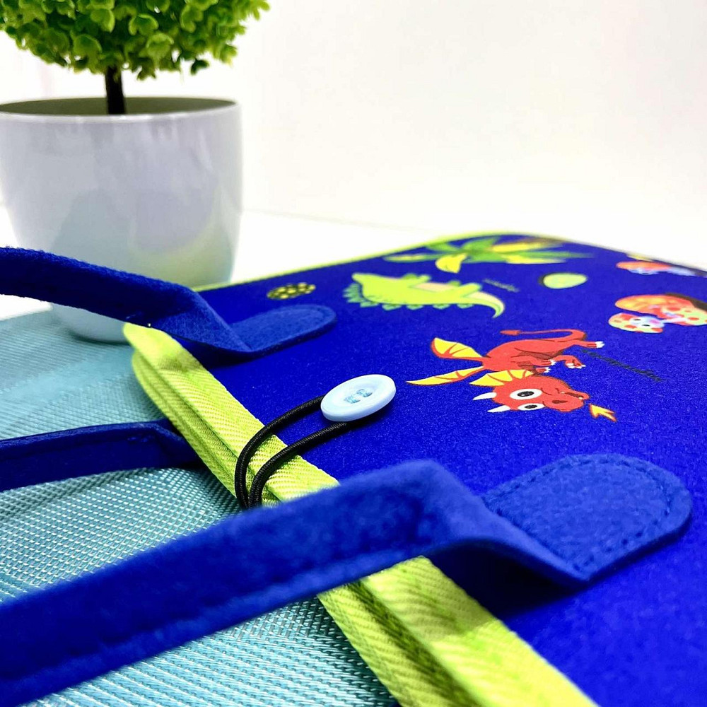 Сумочка розвиваюча тканинна з навчальними елементами Синя (C60514) Чернигов - изображение 7