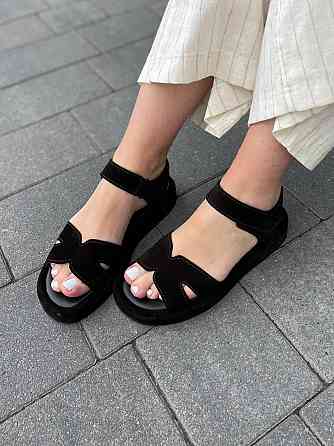 Соната Босоніжки жіночі темно-коричневі з натуральної замші Соната Люба / Зручні босоніжки р. 3 Коломыя