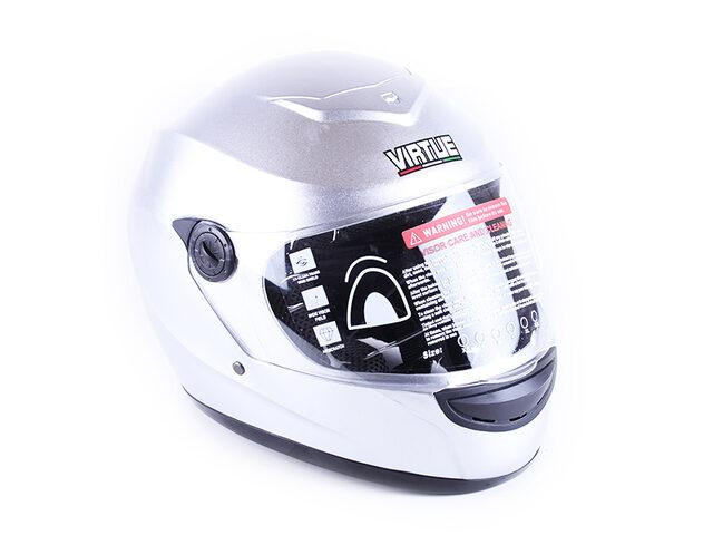 Шолом для мотоцикла, скутера MD-101B інтеграл (сріблястий металік, size S) Мукачево - фото 1