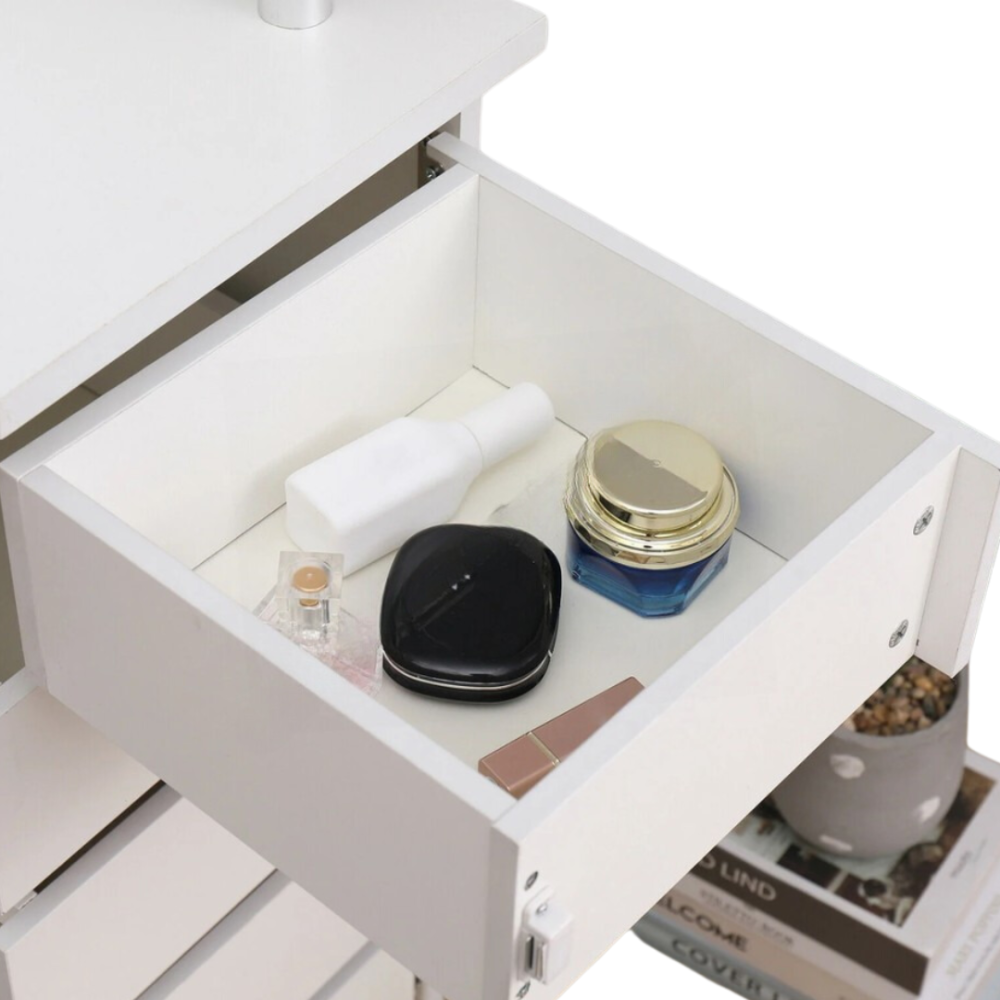 Туалетний столик Chomik TRIO кутовий з дзеркалом білий Київ - фото 10