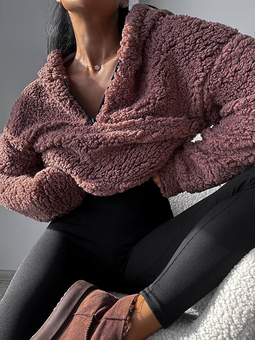 Стильний жіночий теплий костюм двійка Тедди, рубчик щільний із начосом моко, 46/48 Одеса - фото 1