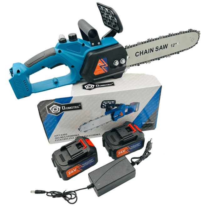 Акумуляторна ланцюгова пилка Chain Saw 12'' DOMOTEC 8485 – надійна та автономна, для саду та дачі Київ - фото 2