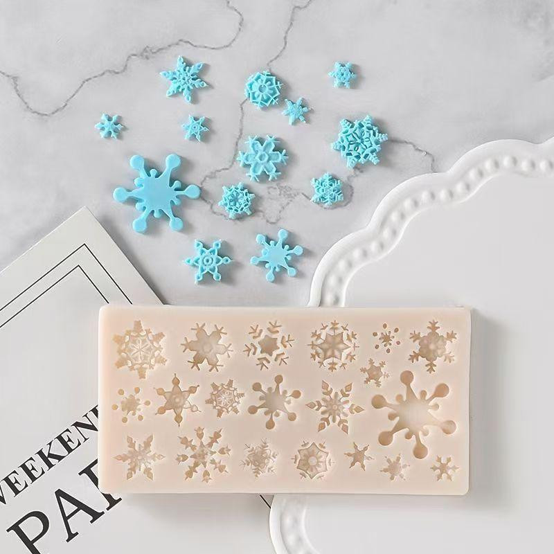 Силиконовый молд Снежинки 46 на 110 мм серый Киев - изображение 1