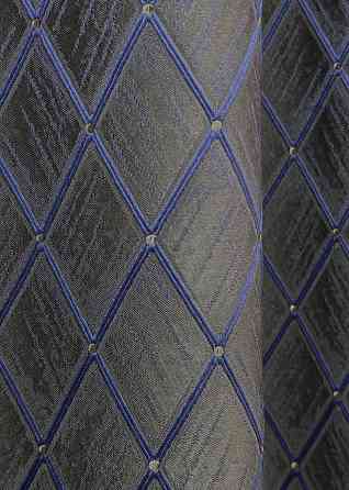 Шторна тканина жакард, колекція "RUBI" колір графітовий з синім 1756ш Київ