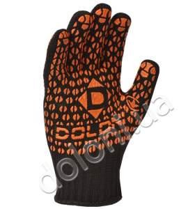 Рукавички 10315 трикотаж з малюнком ПВХ клас 7 чорний Standart ДКГ Житомир - изображение 1