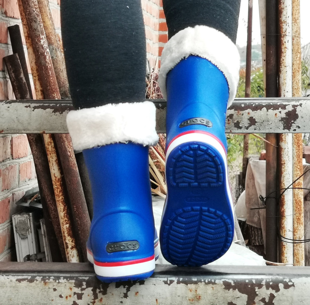 Жіночі Гумові Напівчоботи CROCS Сині Чоботи Крокси Теплі Зимові (розміри: 36,37,38,39,40,41) - 16 Дніпро - фото 5